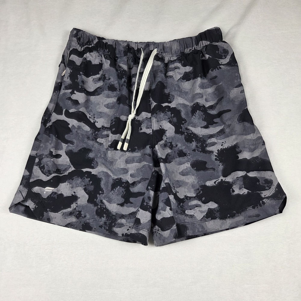 Fabletics The One Short Camo Men's Sz S 7" Inseam‎ Unlined Drawstring Towel Loop